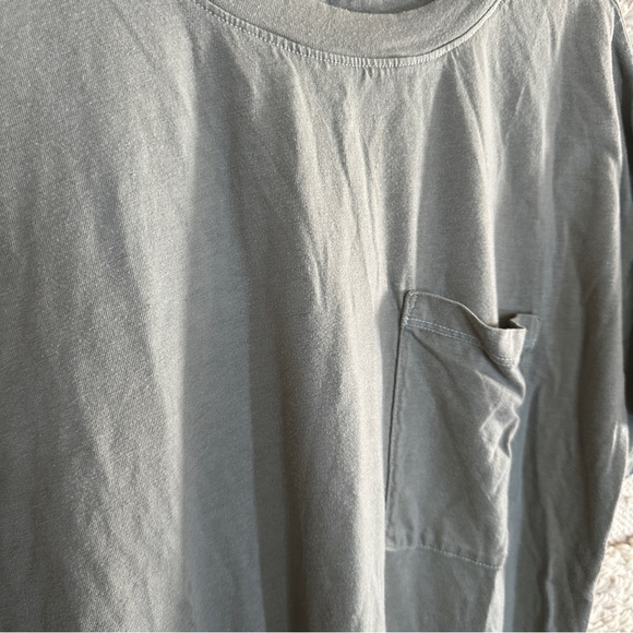 MATE THE LABEL sage green short sleeve crewneck pocket mini t-shirt dress S - Picture 6 of 11